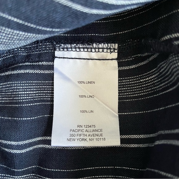 Ellen Tracy striped Linen pants M - Picture 9 of 10